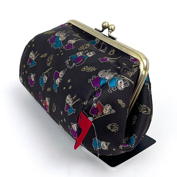 ムーミン ジャガードがま口ポーチ らくがき リトルミィ 小銭入れ