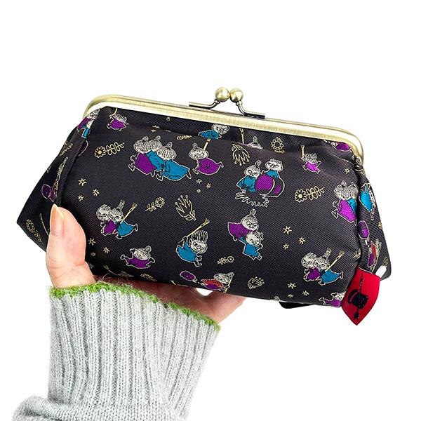 ムーミン ジャガードがま口ポーチ らくがき リトルミィ 小銭入れ