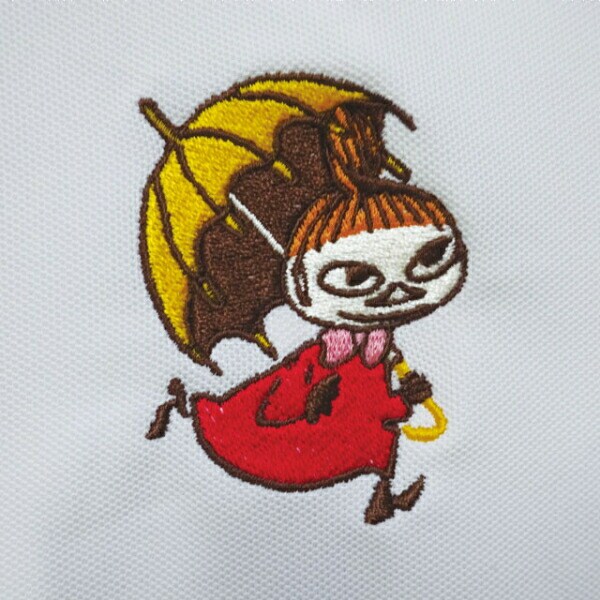 ムーミン リトルミイ ドライポロシャツ Lサイズ 衣類 ホワイト MOOMIN