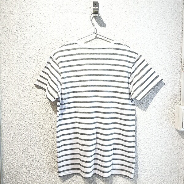 ムーミン スティンキー 刺繍ボーダーTシャツ ホワイト/グレー ケサカックシリーズ