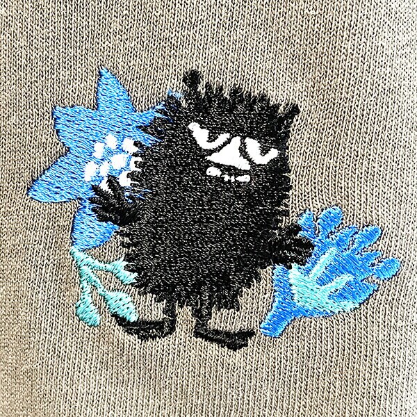 ムーミン スティンキー 刺繍ビッグTシャツ オリーブ ケサカックシリーズ