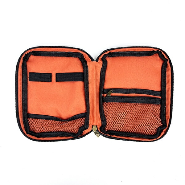 ムーミン レザー×コットン マルチポーチ パパママ ブラック パソコン ガジェットケース