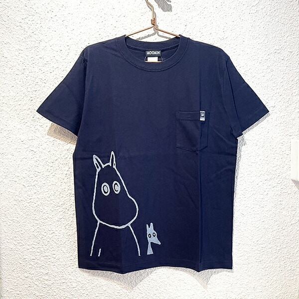 ムーミン ポケット Tシャツ (ネイビー) Mサイズ アパレル