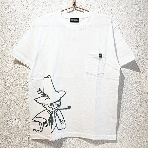 ムーミン スナフキン ポケット Tシャツ (ホワイト) Mサイズ アパレル