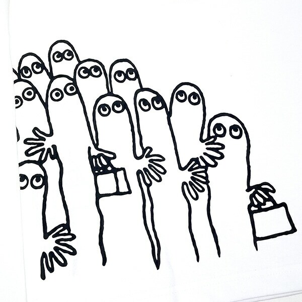 ムーミン ニョロニョロ ポケット Tシャツ (ホワイト) Mサイズ アパレル