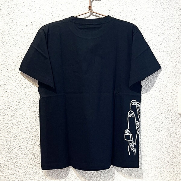 ムーミン ニョロニョロ ポケット Tシャツ (ブラック) Mサイズ アパレル