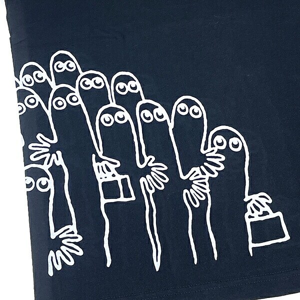 ムーミン ニョロニョロ ポケット Tシャツ (ブラック) Mサイズ アパレル
