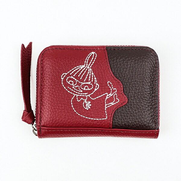 ムーミン リトルミイ 本革カードポーチ カードケース 小銭入れ MOOMIN