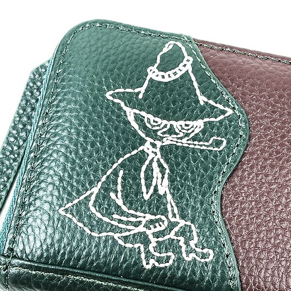 ムーミン スナフキン 本革カードポーチ カードケース 小銭入れ MOOMIN