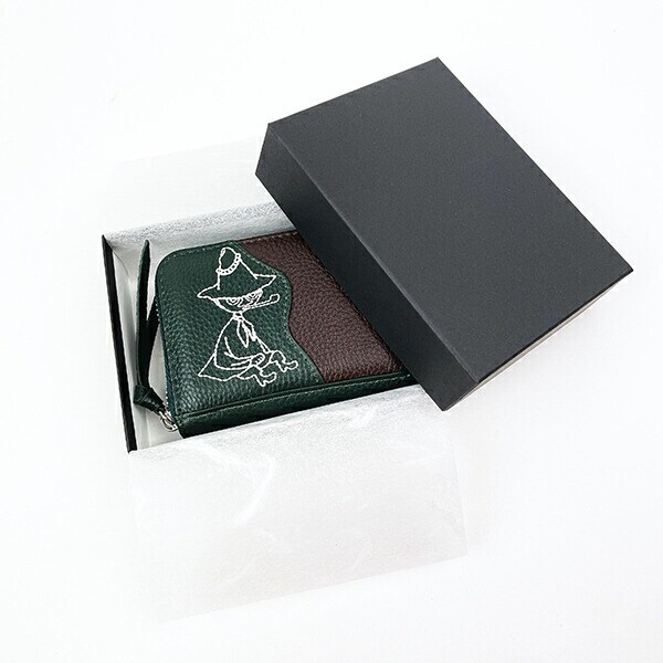 ムーミン スナフキン 本革カードポーチ カードケース 小銭入れ MOOMIN