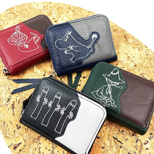 ムーミン スナフキン 本革カードポーチ カードケース 小銭入れ MOOMIN