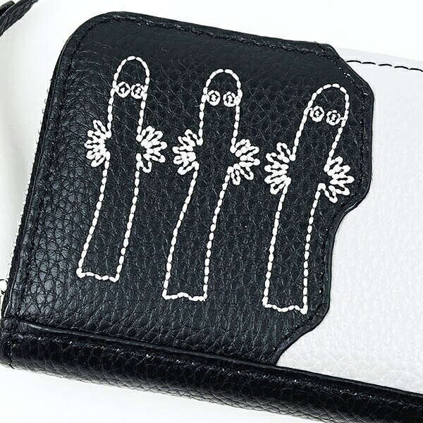 ムーミン ニョロニョロ 本革カードポーチ カードケース 小銭入れ MOOMIN