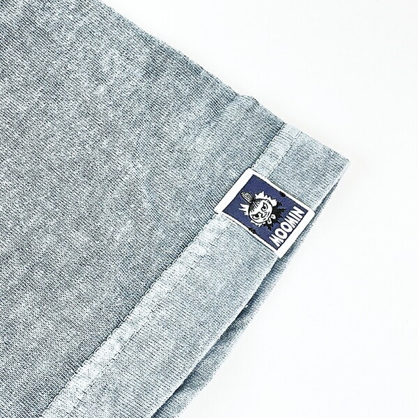 ムーミン ピグメント刺繍Tシャツ(L) グレー アパレル MOOMIN