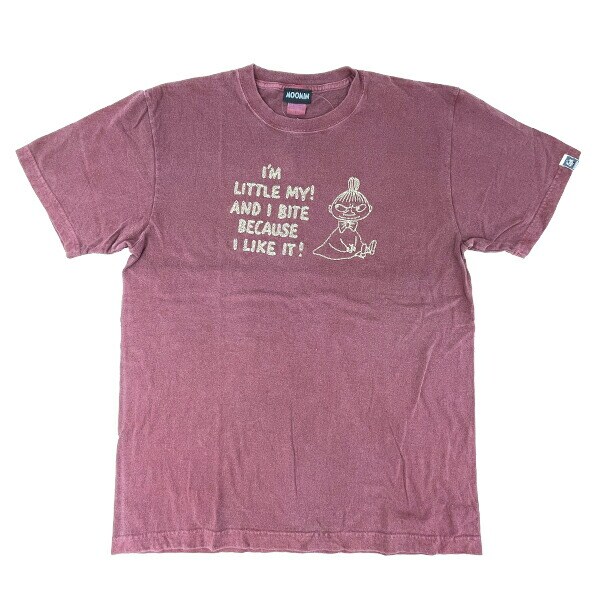 ムーミン リトルミイ ピグメント刺繍Tシャツ(L) レッド アパレル MOOMIN