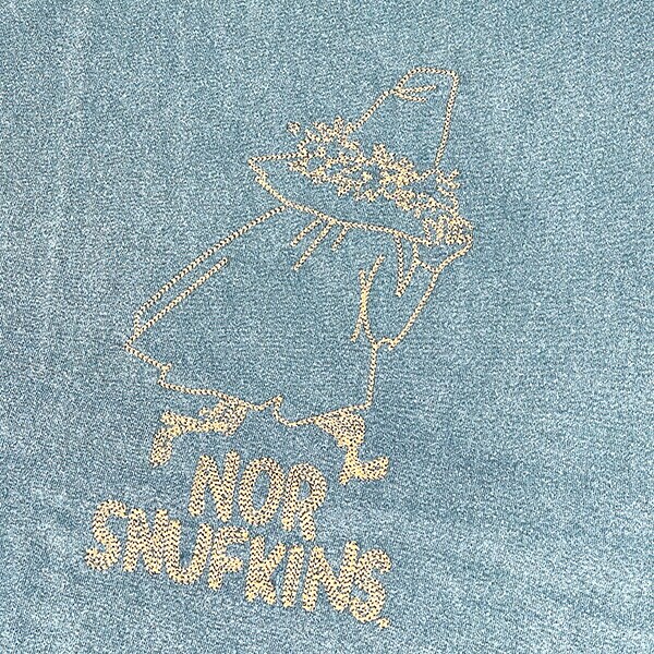 ムーミン スナフキン ピグメント刺繍Tシャツ(L) グリーン アパレル MOOMIN