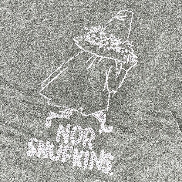 ムーミン スナフキン ピグメント刺繍Tシャツ(L) ブラック アパレル MOOMIN