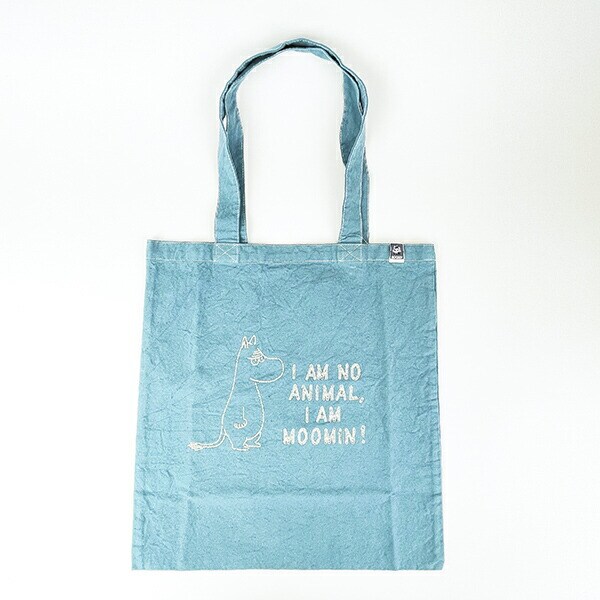 ムーミン 後染めフラットトートバッグ(サックス) MOOMIN