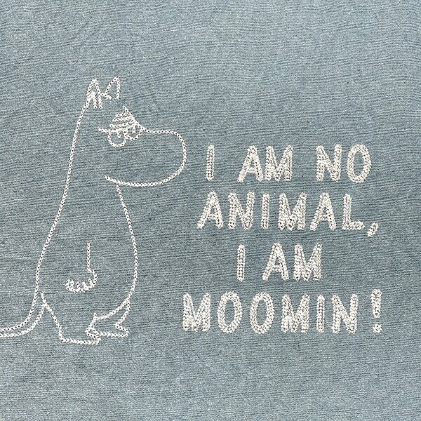 ムーミン 後染めフラットトートバッグ(サックス) MOOMIN