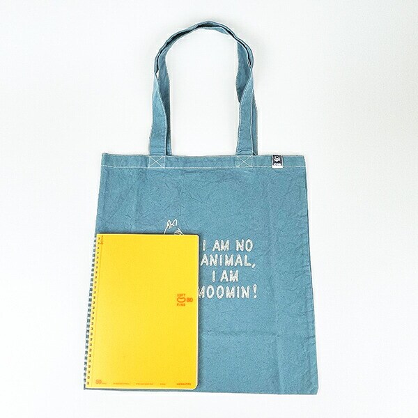 ムーミン 後染めフラットトートバッグ(サックス) MOOMIN