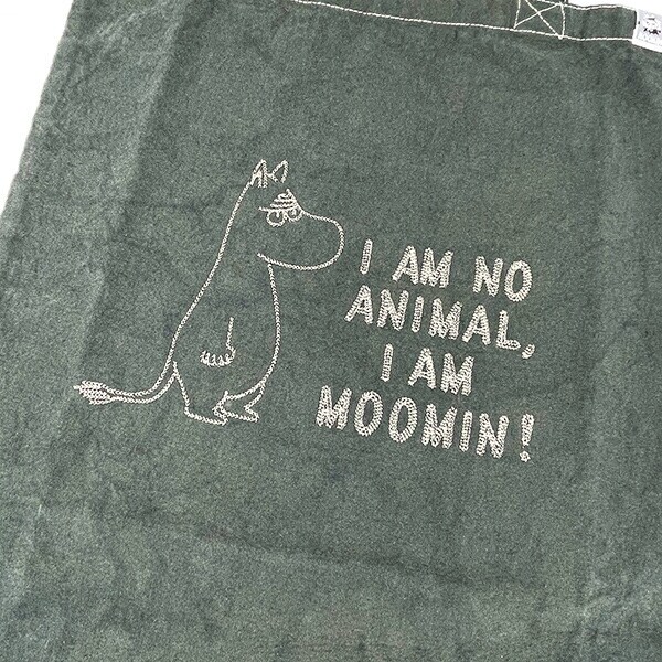ムーミン 後染めフラットトートバッグ(チャコール) MOOMIN