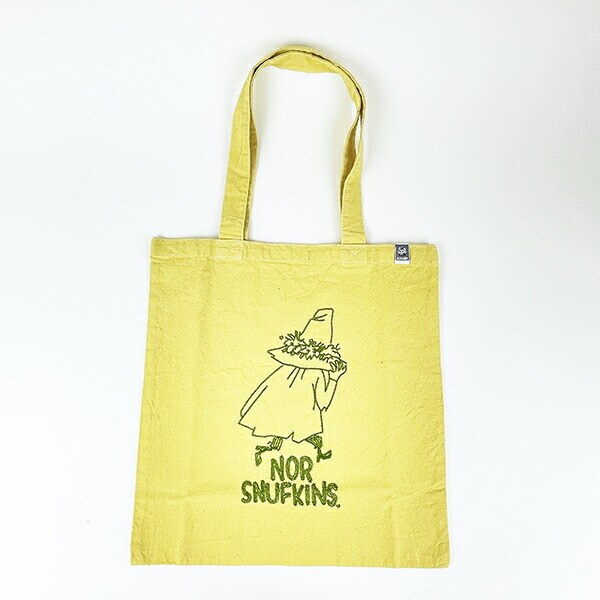 ムーミン スナフキン 後染めフラットトートバッグ(マスタード) MOOMIN