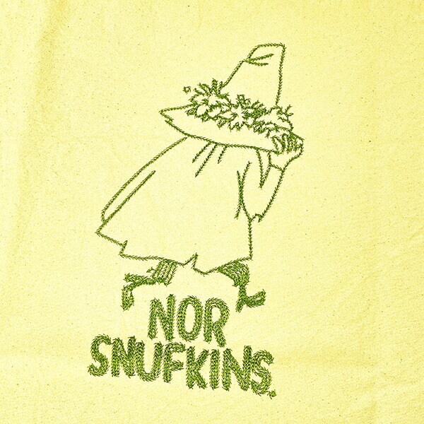 ムーミン スナフキン 後染めフラットトートバッグ(マスタード) MOOMIN