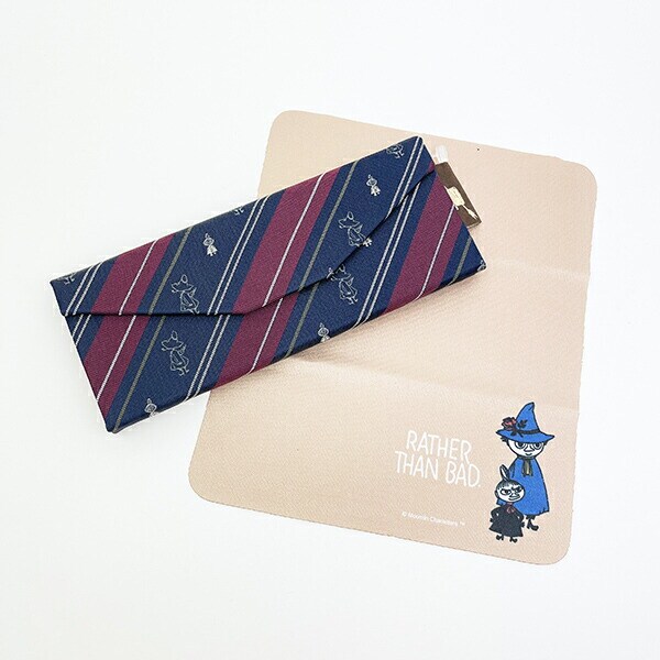 ムーミン スナフキン＆リトルミイ ジャガード折りたたみメガネケース