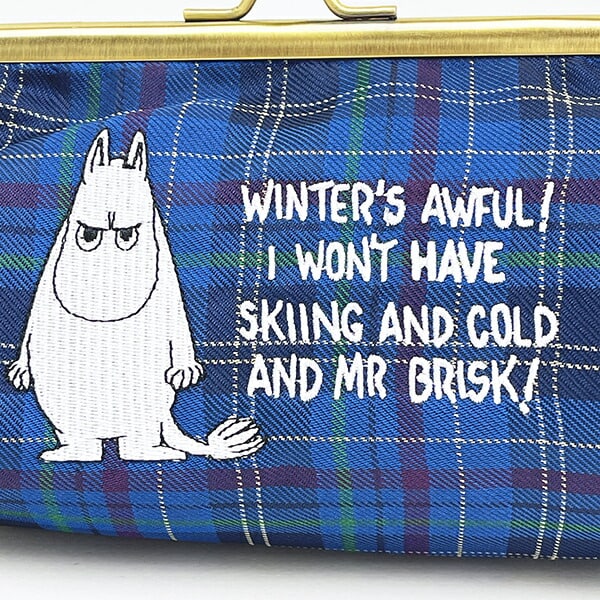 ムーミン チェック ジャガード がま口ポーチ MOOMIN