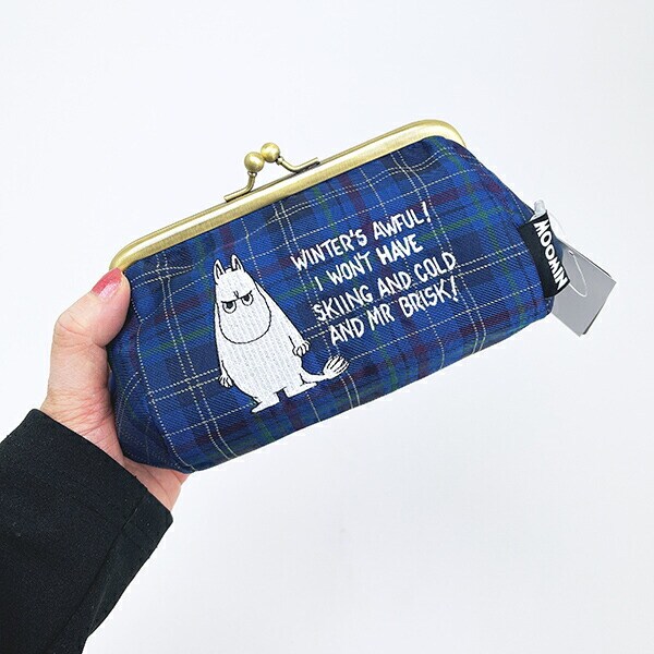 ムーミン チェック ジャガード がま口ポーチ MOOMIN