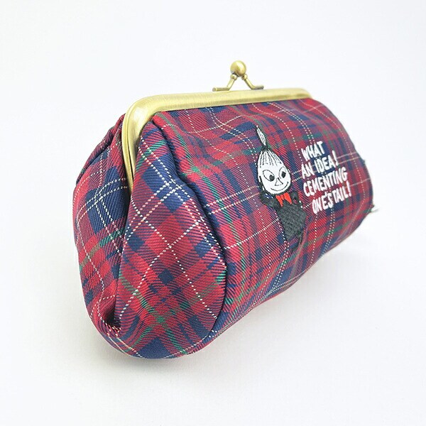 ムーミン リトルミイ チェック ジャガード がま口ポーチ MOOMIN