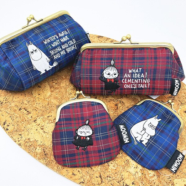 ムーミン リトルミイ チェック ジャガード がま口ポーチ MOOMIN