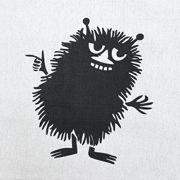 ムーミン スティンキー ヘビーキャンパストート バッグ グレー