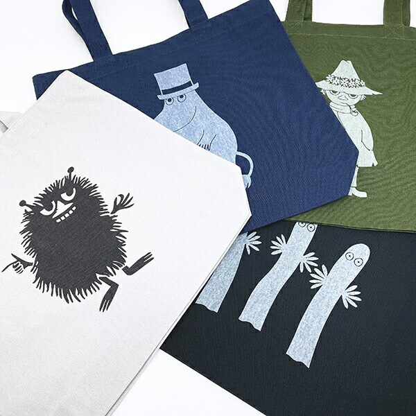 ムーミン スティンキー ヘビーキャンパストート バッグ グレー