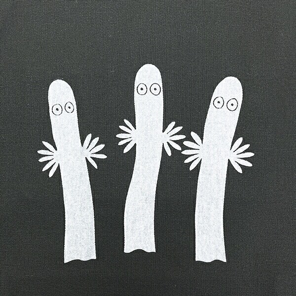 ムーミン ニョロニョロ ヘビーキャンパストート バッグ ブラック