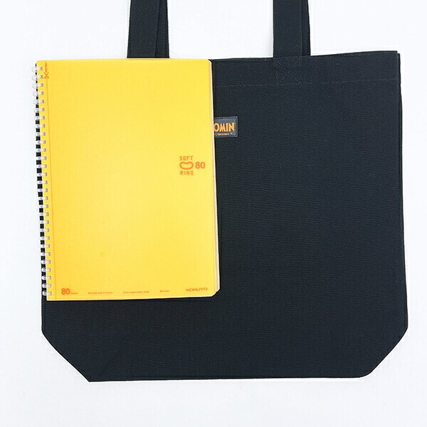 ムーミン ニョロニョロ ヘビーキャンパストート バッグ ブラック