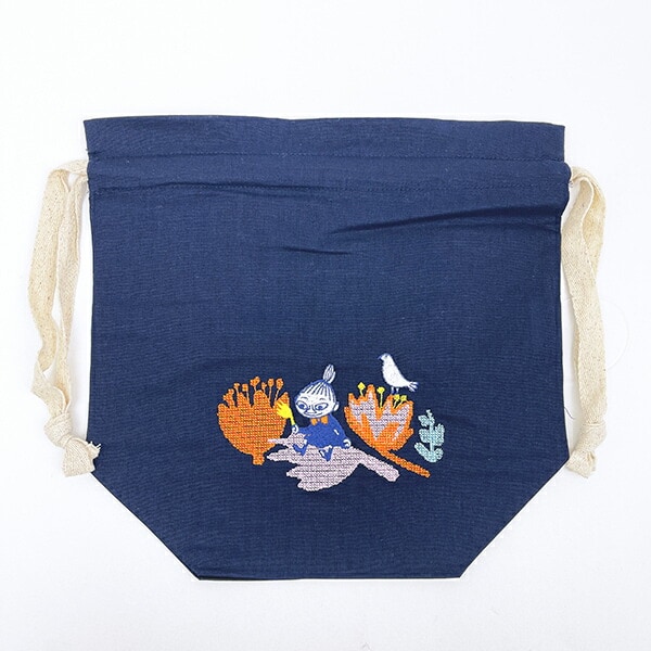 ムーミン リトルミイ マロン巾着トートバッグ ネイビー MOOMIN