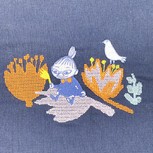 ムーミン リトルミイ マロン巾着トートバッグ ネイビー MOOMIN