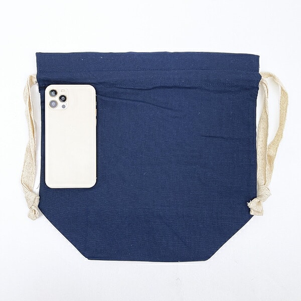 ムーミン リトルミイ マロン巾着トートバッグ ネイビー MOOMIN