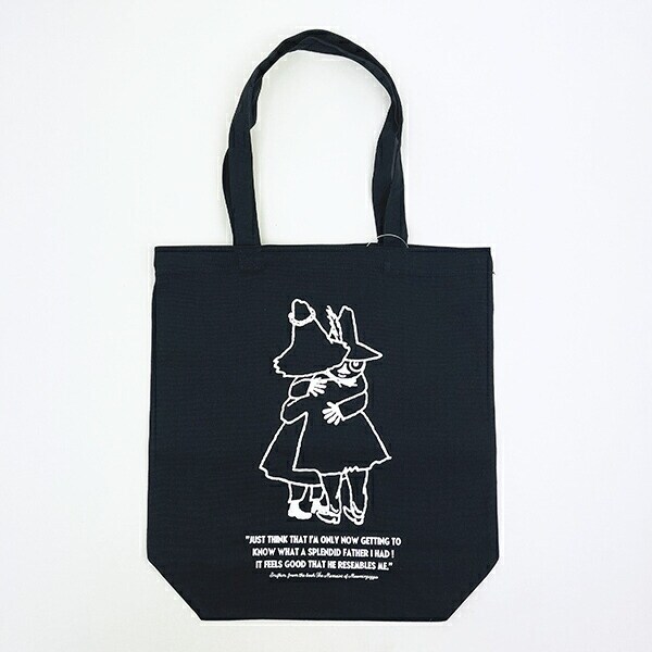 ムーミン ヨクサル＆スナフキン トートバッグ ブラック MOOMIN