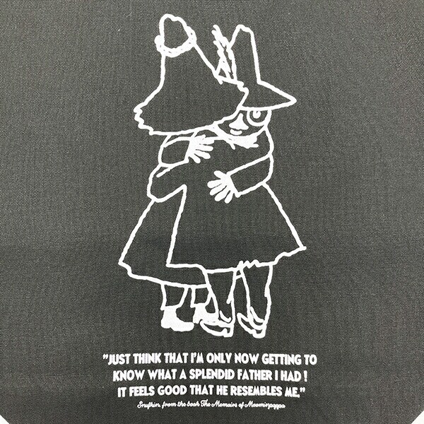 ムーミン ヨクサル＆スナフキン トートバッグ ブラック MOOMIN