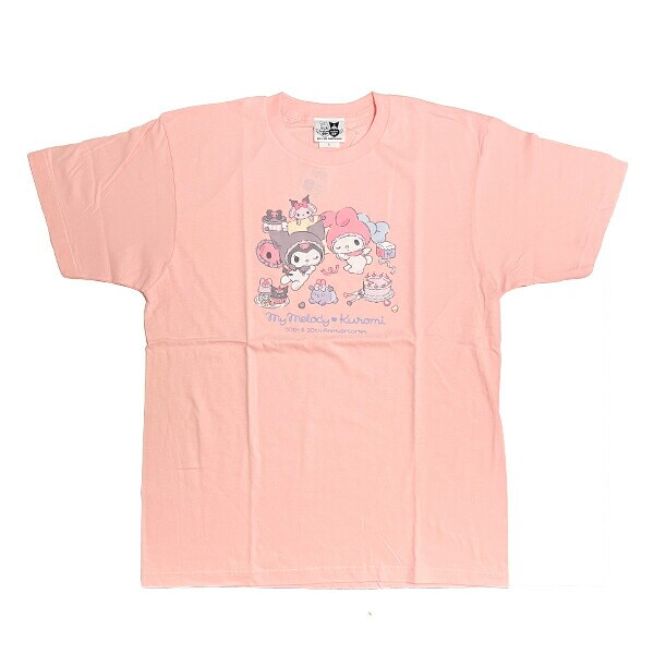 サンリオ マイメロディ50th ＆クロミ20th エンジェルTシャツ(L) ピンク アパレル Sanrio