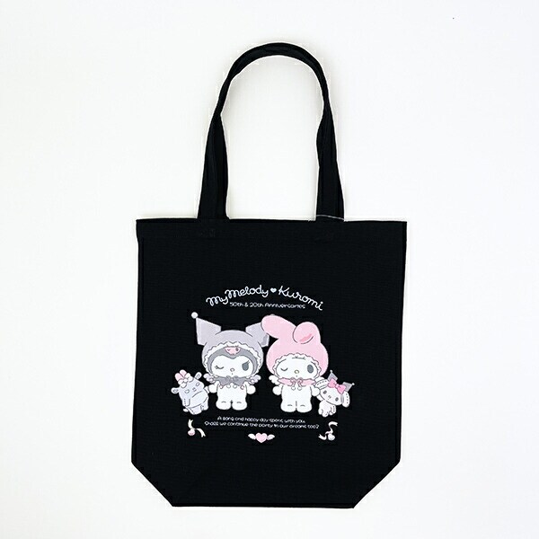 サンリオ マイメロディ50th ＆クロミ20th エンジェルトートバッグ ブラック Sanrio