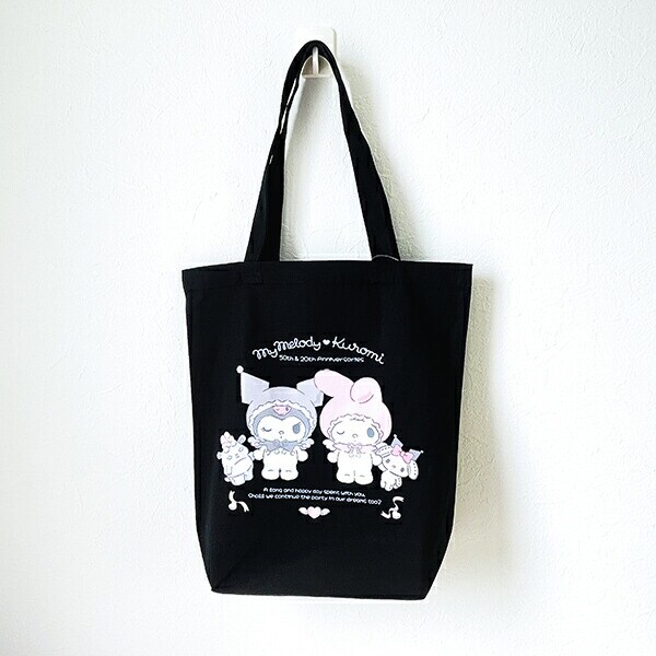 サンリオ マイメロディ50th ＆クロミ20th エンジェルトートバッグ ブラック Sanrio