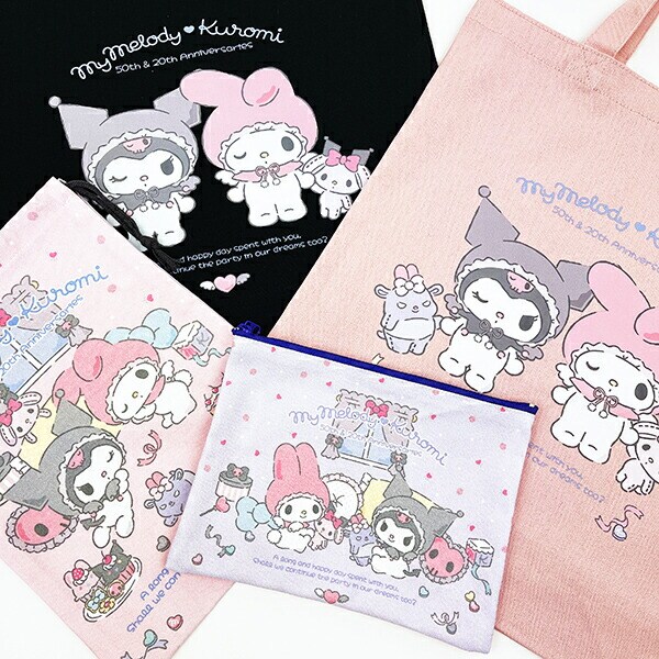 サンリオ マイメロディ50th ＆クロミ20th エンジェル巾着 日本製 Sanrio