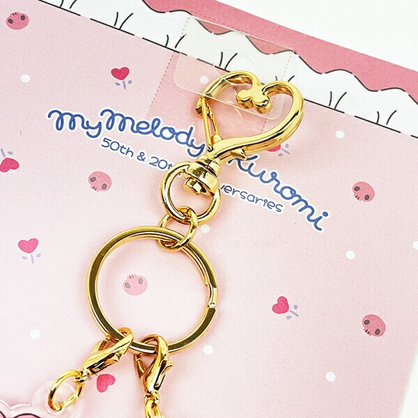 サンリオ マイメロディ50th＆クロミ20th マイメロディ アニバーサリー 2連アクリルキーホルダー 日本製 Sanrio
