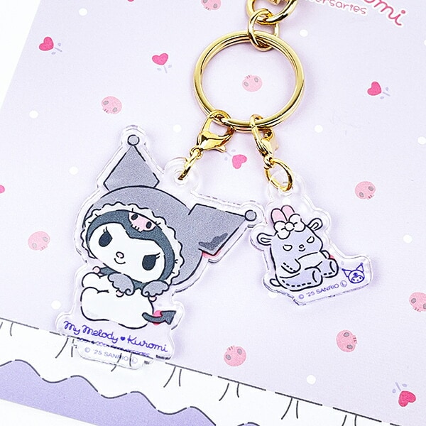サンリオ マイメロディ50th＆クロミ20th クロミ アニバーサリー 2連アクリルキーホルダー 日本製 Sanrio