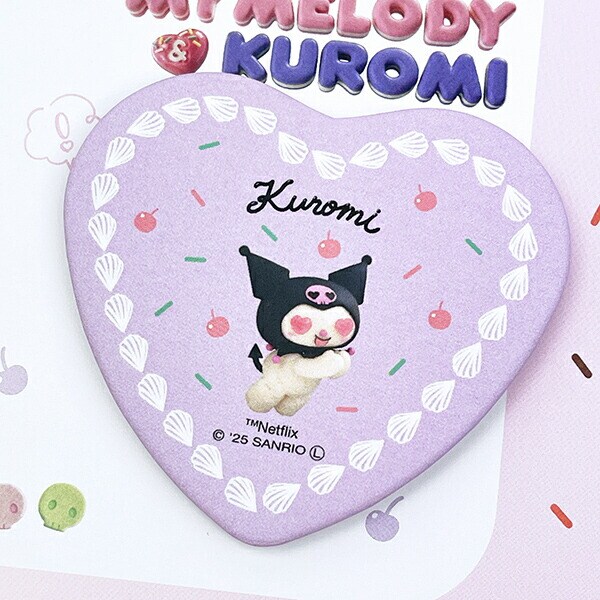 サンリオ マイメロディ＆クロミ ハート型缶バッジ3個セット 日本製 Netflix Sanrio