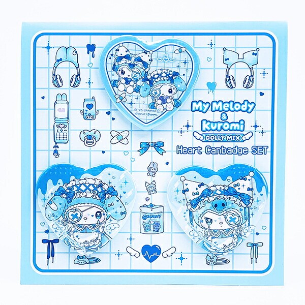 サンリオ マイメロディ&クロミ DollyMix 缶バッジ3個セット ブルー sanrio