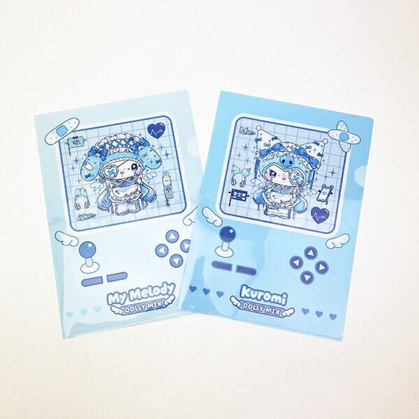 サンリオ マイメロディ＆クロミ DollyMix A4クリアファイル2枚セット 文具 ブルー sanrio