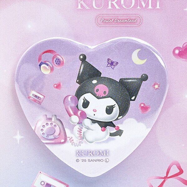 サンリオ マイメロディ＆クロミ パステルドリームランド ハート缶バッジ3個セット sanrio